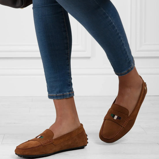 Young Ideas & Henmores - Boston Suede Driver Loafer - Tan Suede - 4