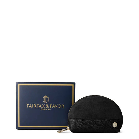 Young Ideas & Henmores - Chiltern Coin Purse - Black Suede - OS