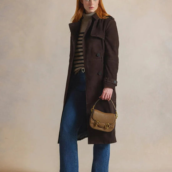Young Ideas & Henmores -Connie Top Handle Handbag -Tan Leather -OS
