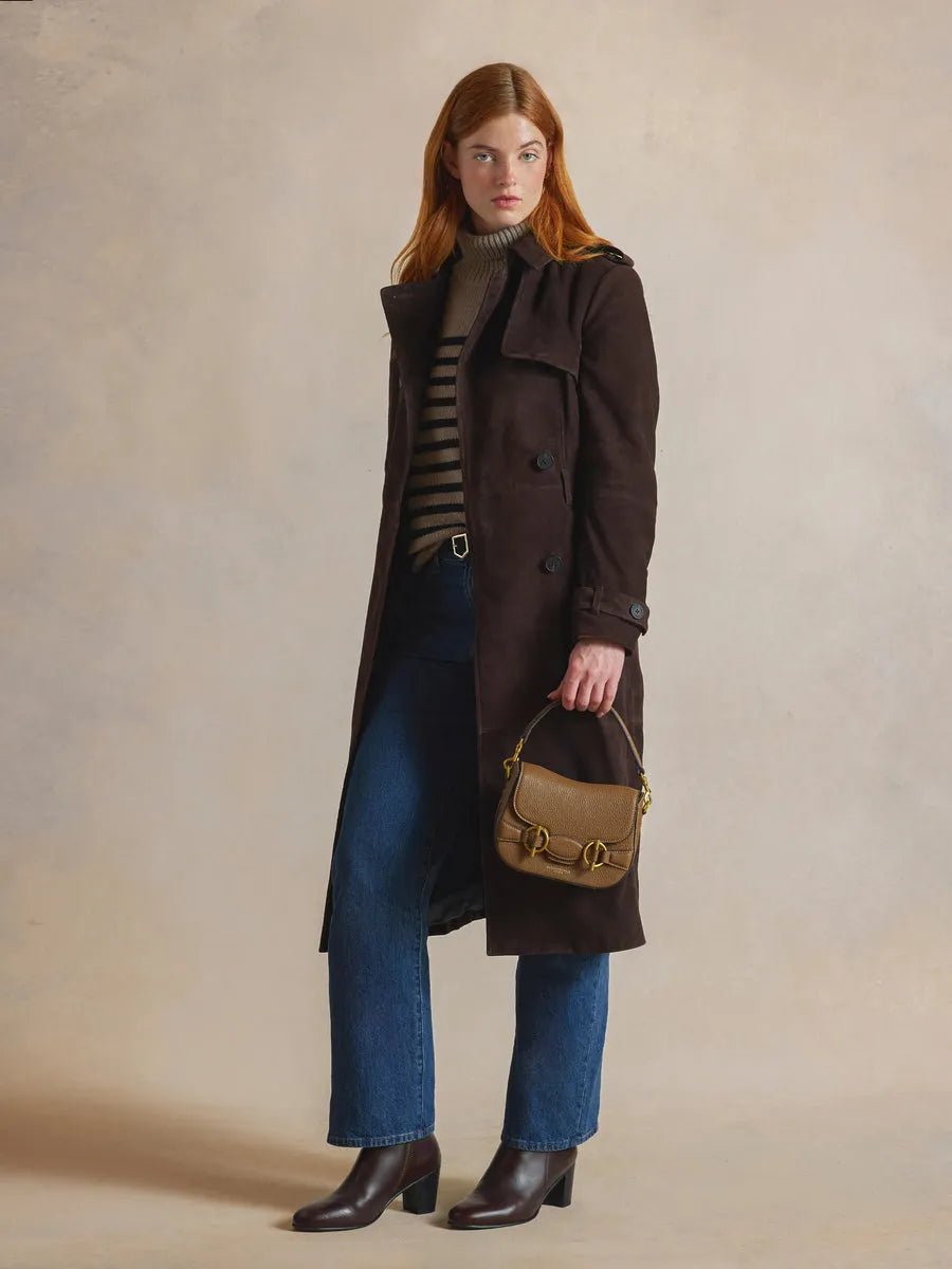 Young Ideas & Henmores -Connie Top Handle Handbag -Tan Leather -OS