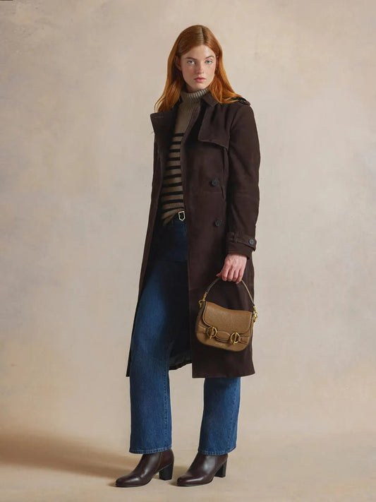 Young Ideas & Henmores -Connie Top Handle Handbag -Tan Leather -OS