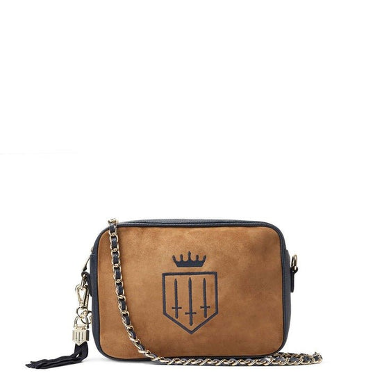 Young Ideas/Henmores - Finsbury Cross Body Bag - Tan/Navy - OS