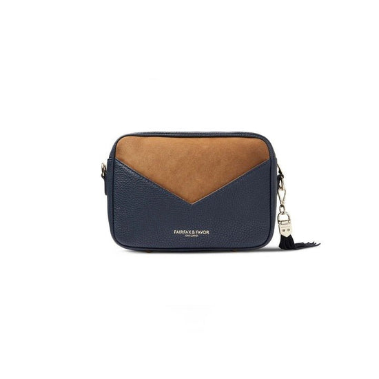 Young Ideas/Henmores - Finsbury Cross Body Bag - Tan/Navy - OS
