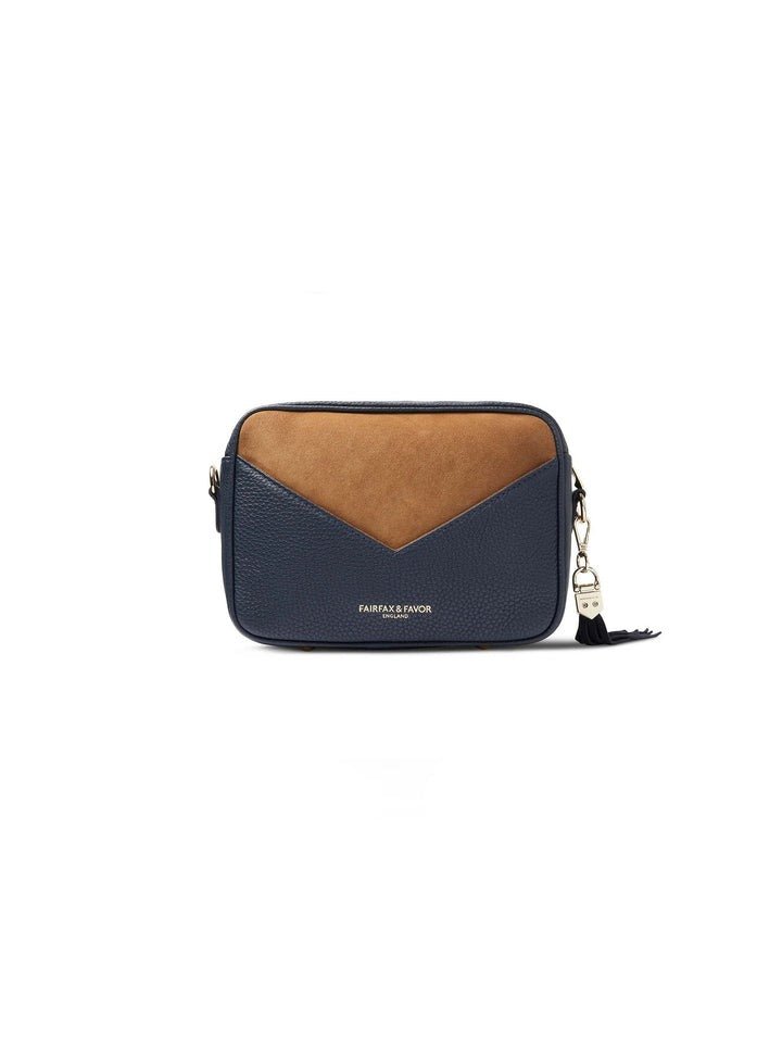 Young Ideas/Henmores - Finsbury Cross Body Bag - Tan/Navy - OS