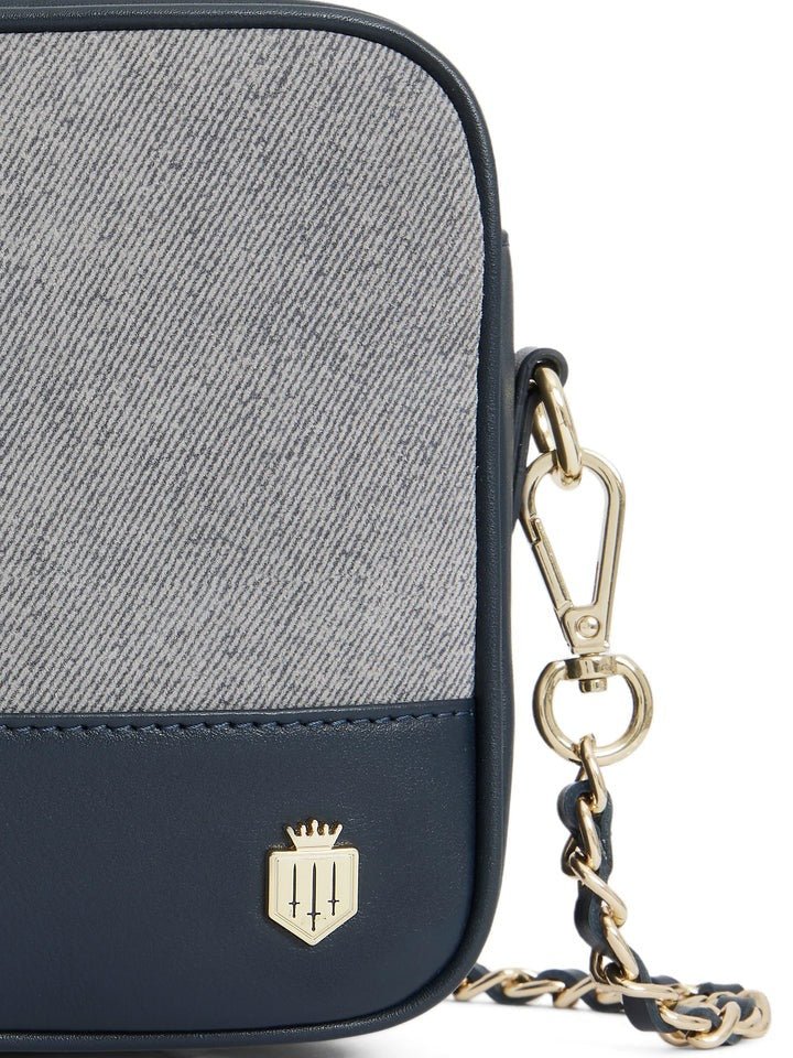 Young Ideas/Henmores - Finsbury Cross Body Bag - Denim Suede - OS