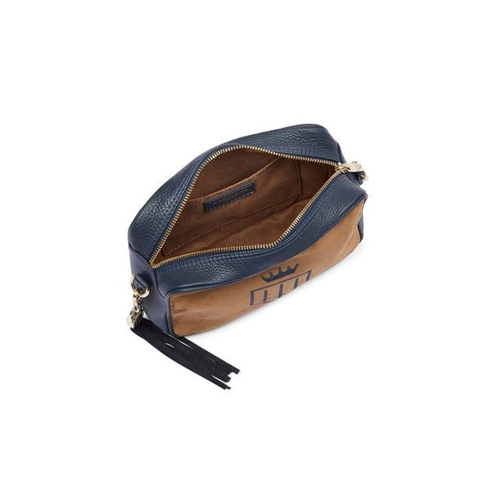 Young Ideas/Henmores - Finsbury Cross Body Bag - Tan/Navy - OS