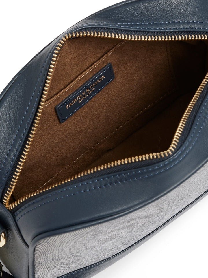 Young Ideas/Henmores - Finsbury Cross Body Bag - Denim Suede - OS