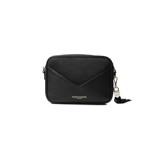Young Ideas & Henmores - Finsbury Cross Body Bag - Navy Suede - OS
