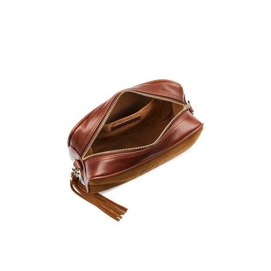 Young Ideas/Henmores - Finsbury Cross Body Bag - Tan Suede - OS
