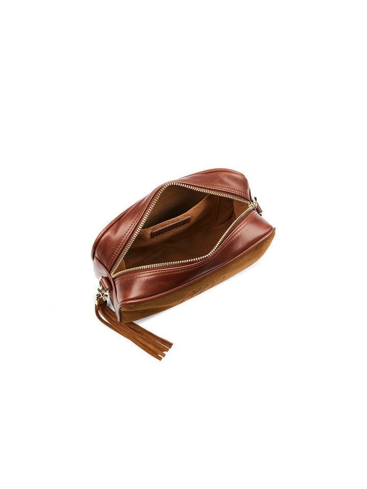 Young Ideas/Henmores - Finsbury Cross Body Bag - Tan Suede - OS