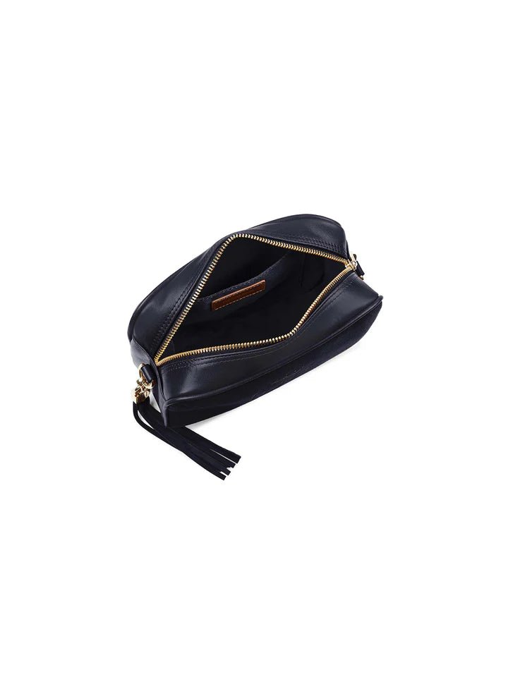Young Ideas & Henmores - Finsbury Cross Body Bag - Navy Suede - OS
