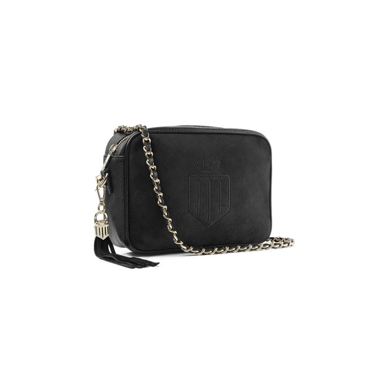 Young Ideas & Henmores - Finsbury Cross Body Bag - Navy Suede - OS