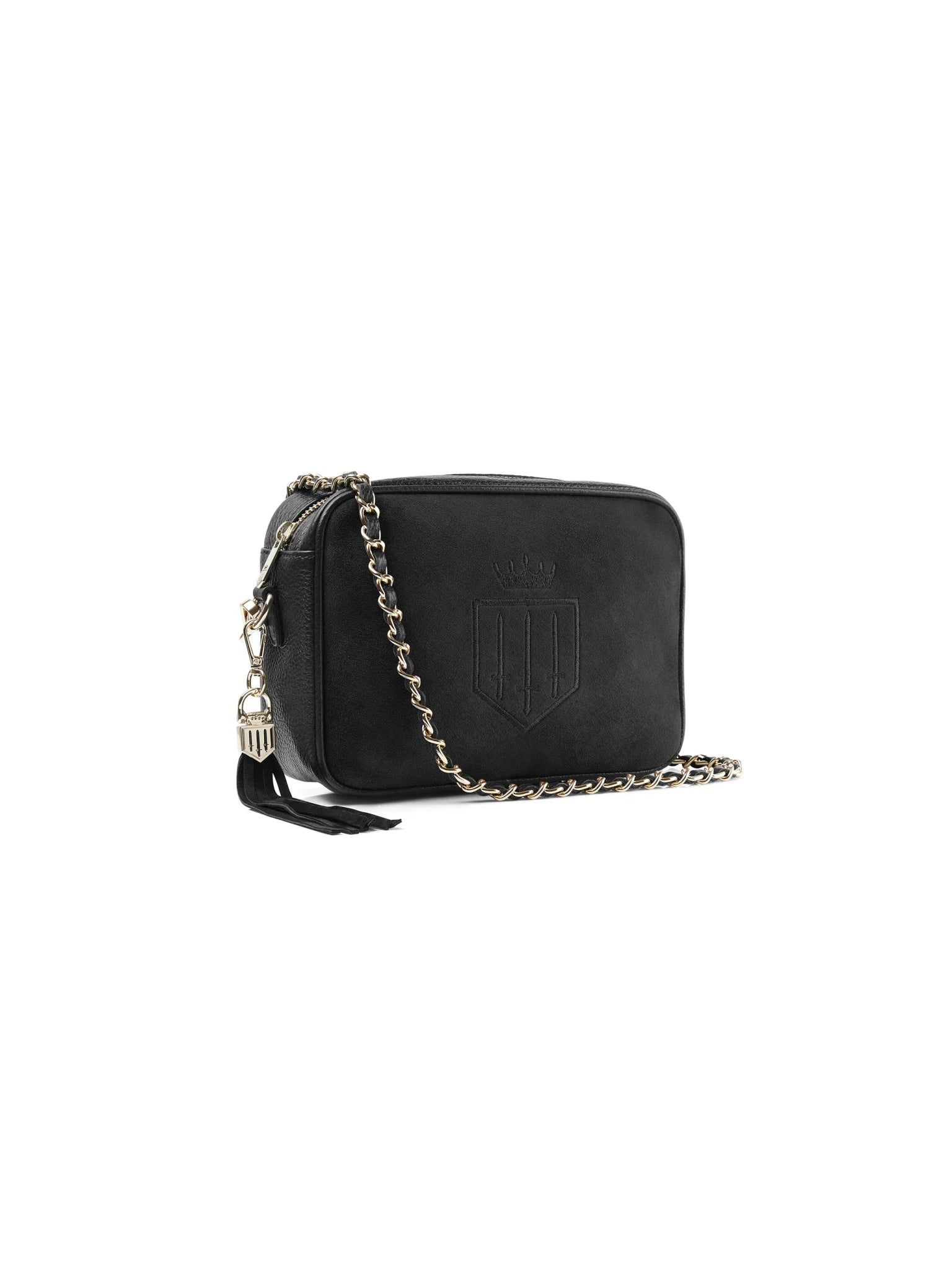 Young Ideas & Henmores - Finsbury Cross Body Bag - Navy Suede - OS