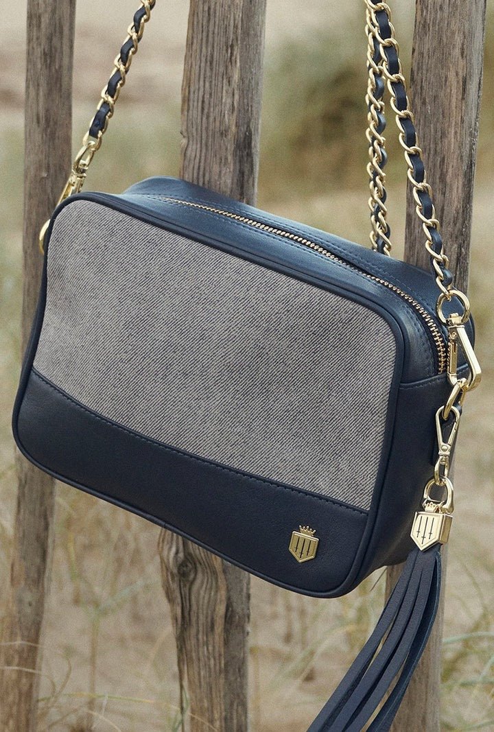 Young Ideas/Henmores - Finsbury Cross Body Bag - Denim Suede - OS