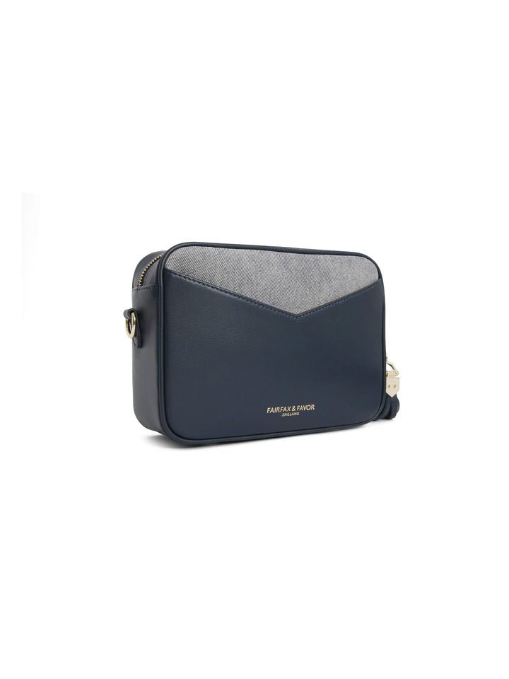 Young Ideas/Henmores - Finsbury Cross Body Bag - Denim Suede - OS