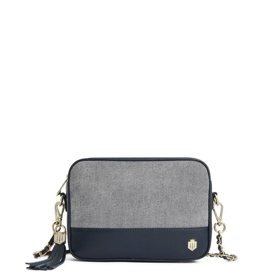 Young Ideas/Henmores - Finsbury Cross Body Bag - Denim Suede - OS