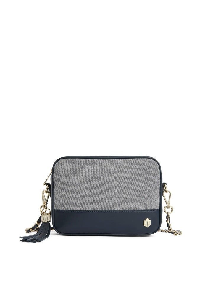 Young Ideas/Henmores - Finsbury Cross Body Bag - Denim Suede - OS
