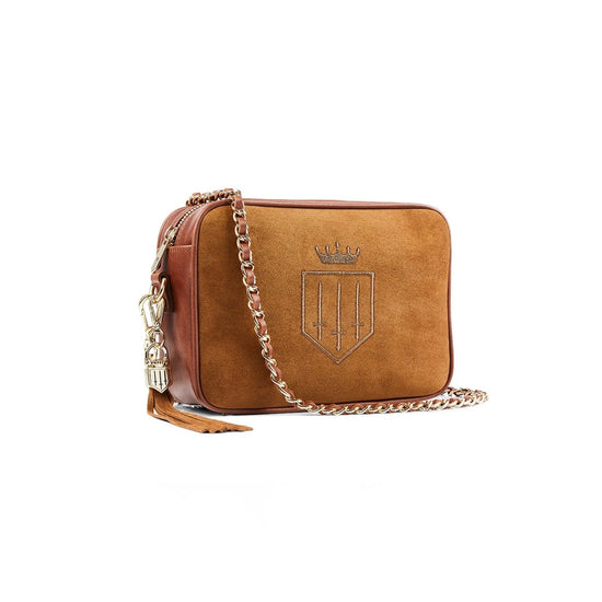 Young Ideas/Henmores - Finsbury Cross Body Bag - Tan Suede - OS