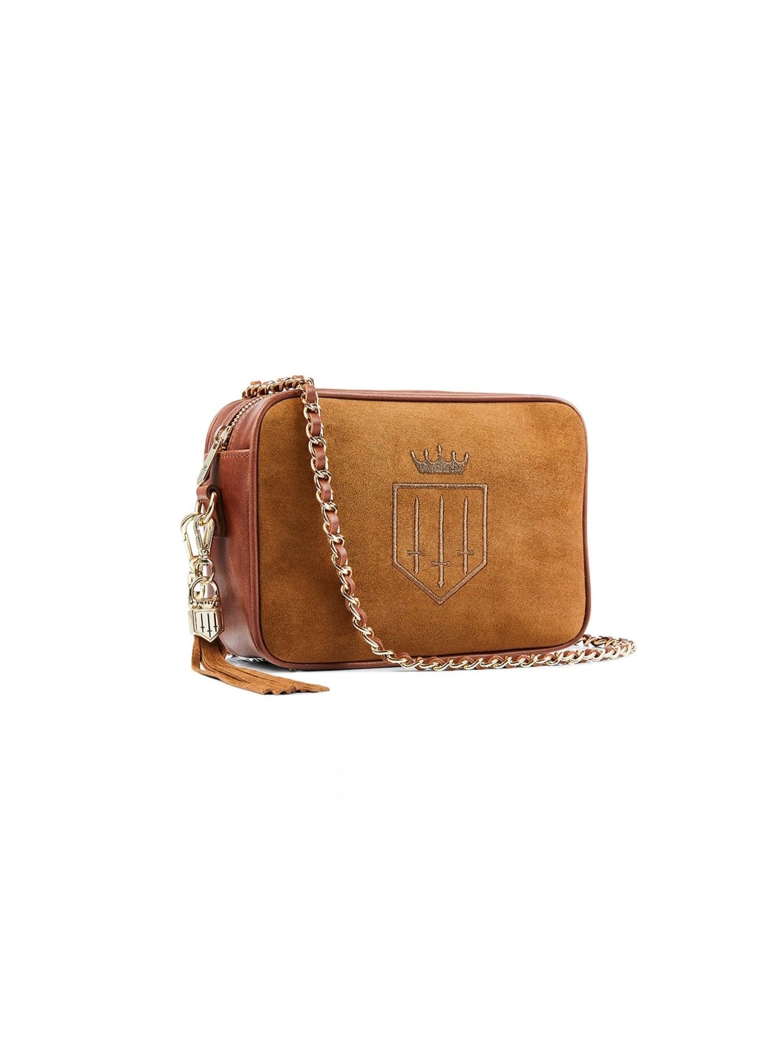 Young Ideas/Henmores - Finsbury Cross Body Bag - Tan Suede - OS