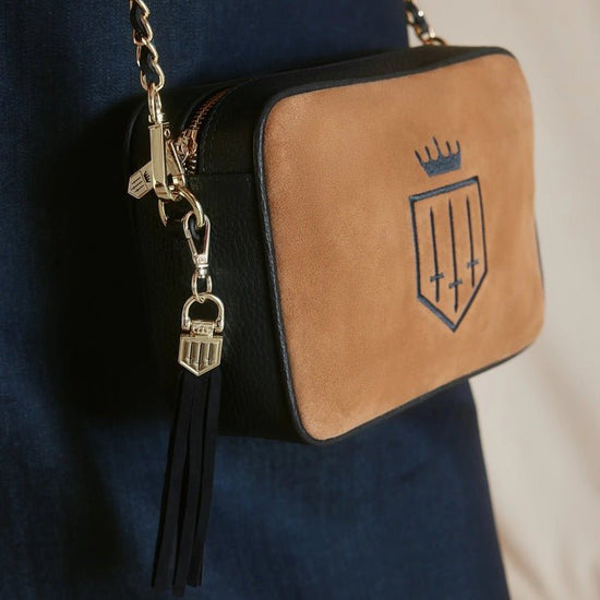 Young Ideas/Henmores - Finsbury Cross Body Bag - Tan/Navy - OS