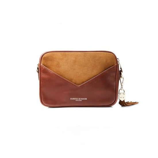 Young Ideas/Henmores - Finsbury Cross Body Bag - Tan Suede - OS