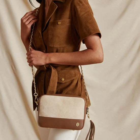 Young Ideas & Henmores - Finsbury Crossbody Bag - Tan/Stone - OS