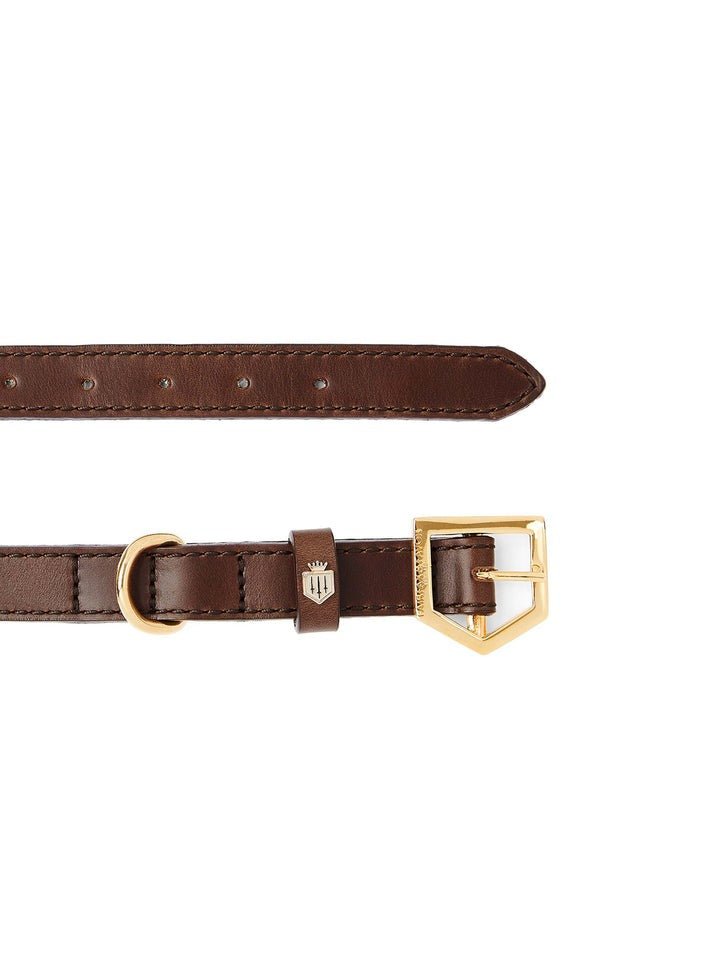 Young Ideas/Henmores - Fitzroy Dog Collar - Mahogany Leather - S