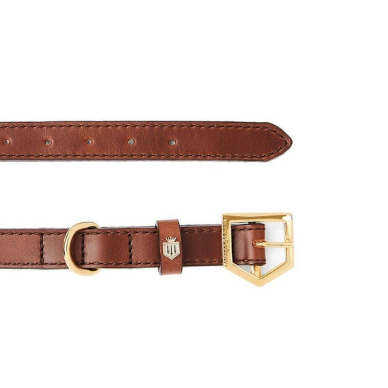 Young Ideas/Henmores - Fitzroy Dog Collar - Tan Leather - S