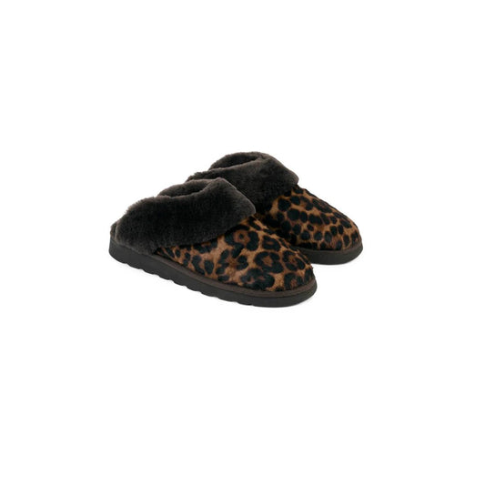 Young Ideas & Henmores -Glencloe Mule Slipper -Leopard Haircalf -8