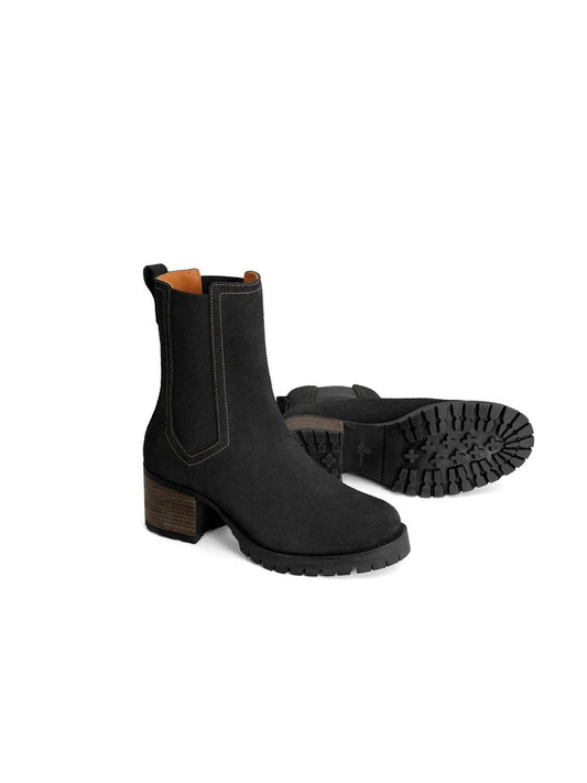 Young Ideas/Henmores - Heeled Boudica Boot - Black Suede - 4
