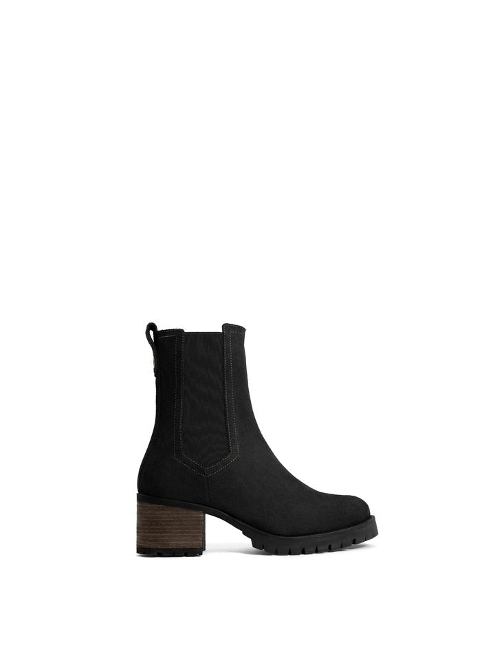 Young Ideas/Henmores - Heeled Boudica Boot - Black Suede - 4