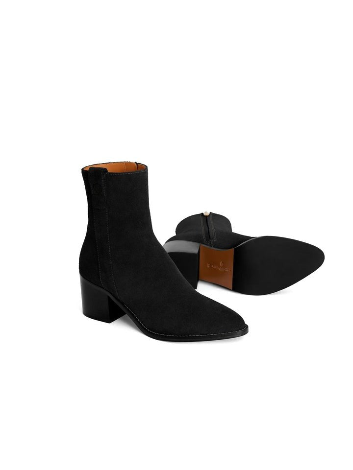 Young Ideas/Henmores - Heeled Ludlow Ankle Boot - Black Suede - 4