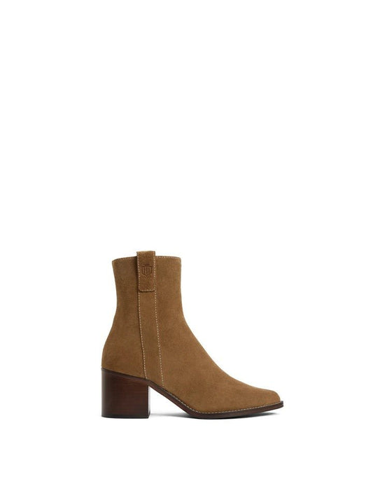 Young Ideas/Henmores - Heeled Ludlow Ankle Boot - Tan Suede - 4