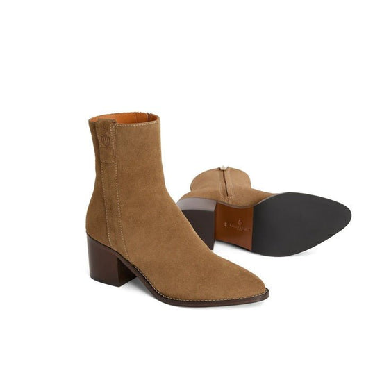 Young Ideas/Henmores - Heeled Ludlow Ankle Boot - Tan Suede - 4