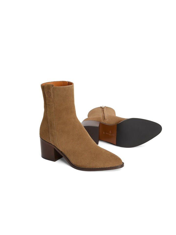 Young Ideas/Henmores - Heeled Ludlow Ankle Boot - Tan Suede - 4