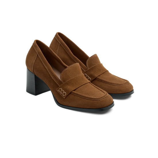 Young Ideas & Henmores -Heeled Wroxham Loafer -Tan Suede -8
