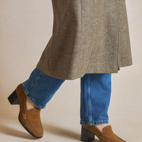 Young Ideas & Henmores -Heeled Wroxham Loafer -Tan Suede -8