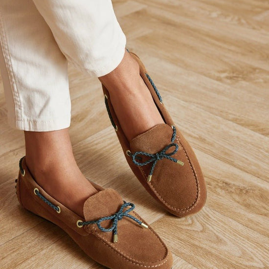 Young Ideas/Henmores - Henley Driver Shoe - Tan/Navy - 3