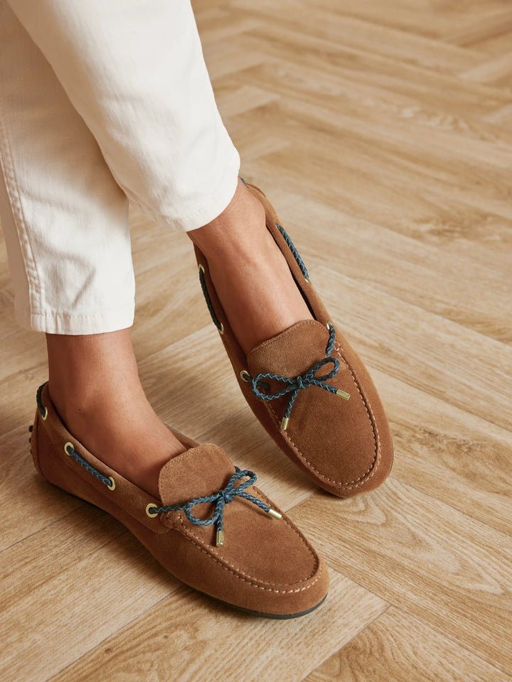 Young Ideas/Henmores - Henley Driver Shoe - Tan/Navy - 3