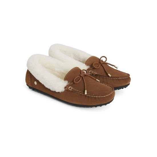 Young Ideas/Henmores - Henley Shearling Lined Slipper - Tan Suede/Sheepskin - 4
