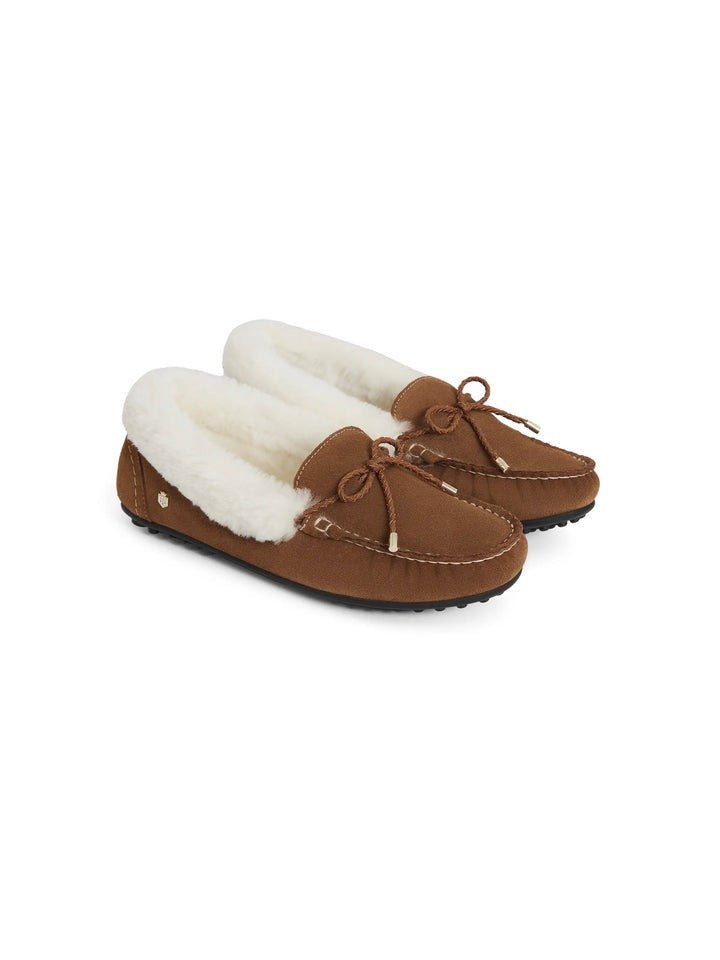 Young Ideas/Henmores - Henley Shearling Lined Slipper - Tan Suede/Sheepskin - 4