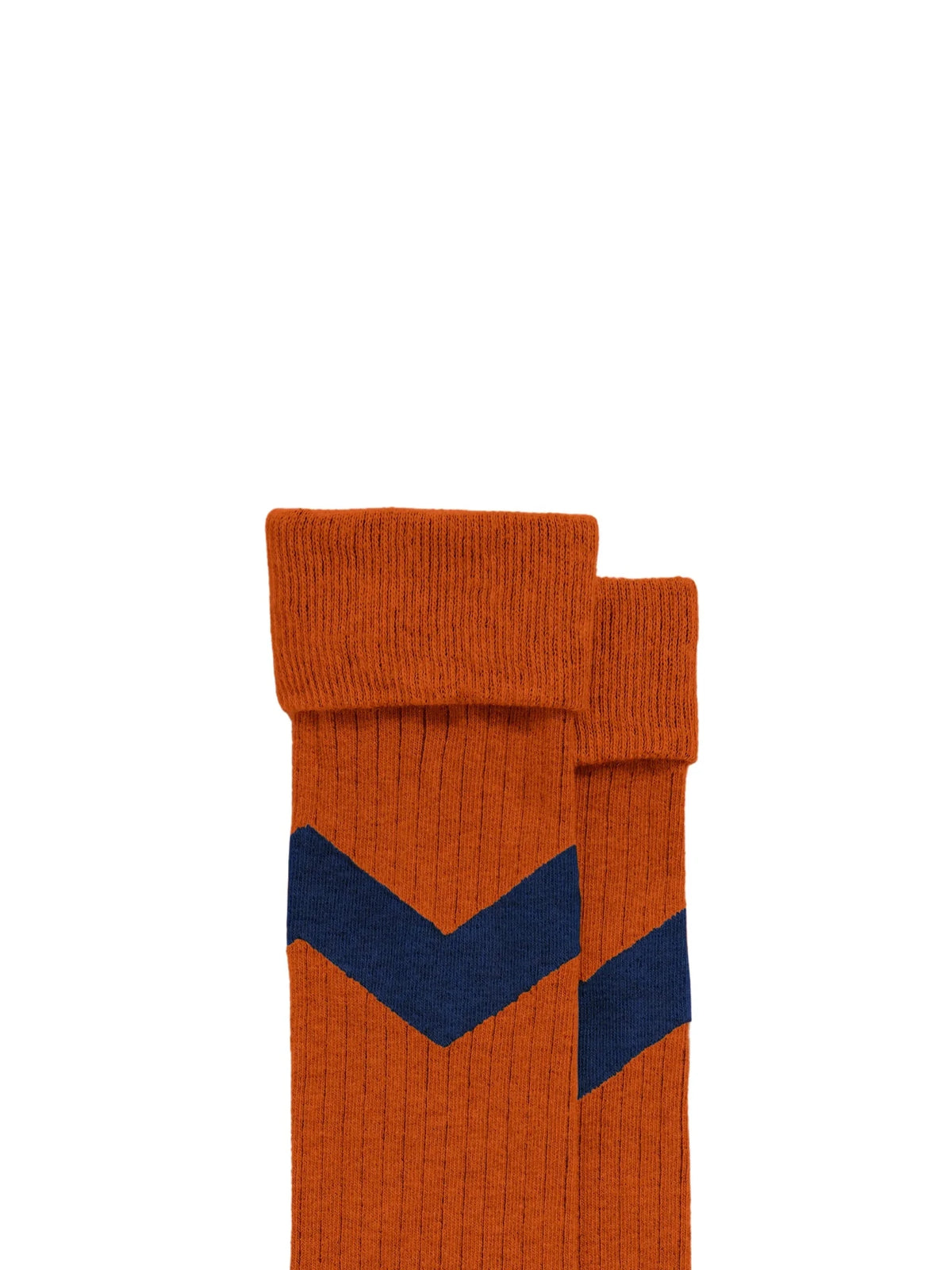 Young Ideas & Henmores -Knee High Chevron Socks -Burnt orange -SM