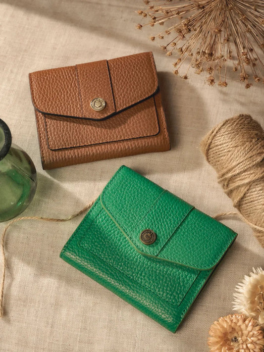 Young Ideas & Henmores - Langford Buttoned Purse - Tan Suede - OS