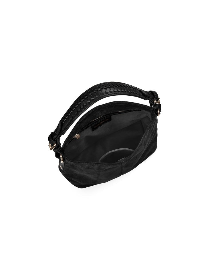 Young Ideas/Henmores - Mini Tetbury Handbag - Black Suede - OS