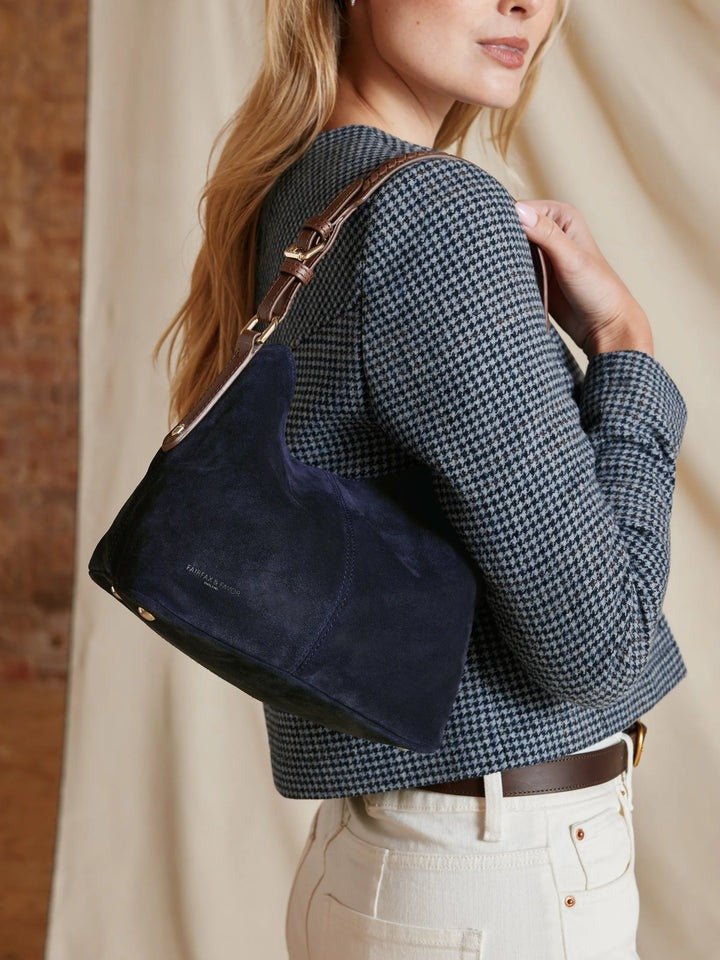 Young Ideas/Henmores - Mini Tetbury Handbag - Navy Suede - OS