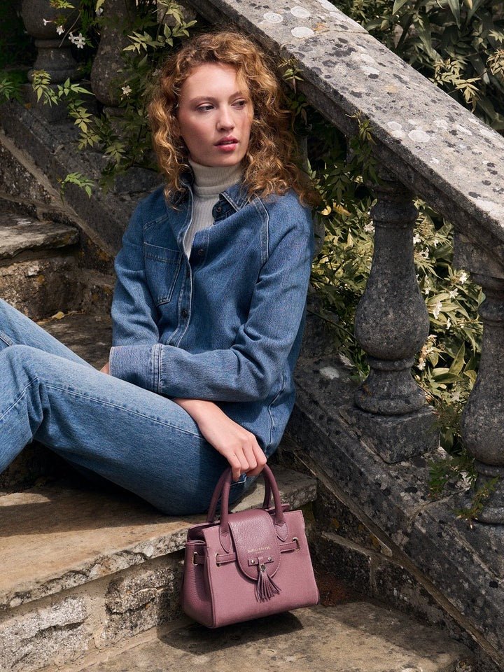 Young Ideas/Henmores - Mini Windsor Handbag - Navy Suede - OS