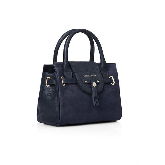 Young Ideas/Henmores - Mini Windsor Handbag - Navy Suede - OS
