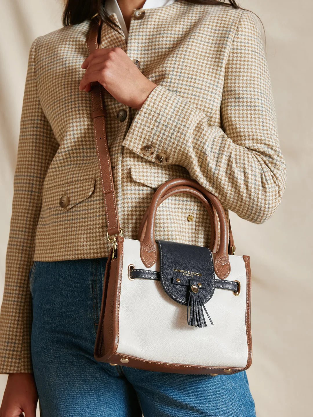 Young Ideas & Henmores - Mini Windsor Handbag - Neutral Tri - Colour - OS