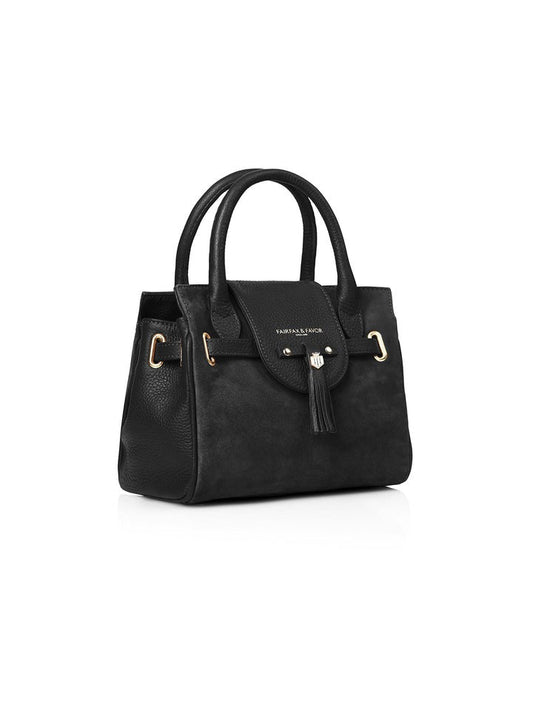 Young Ideas/Henmores - Mini Windsor Handbag - Black Suede - OS