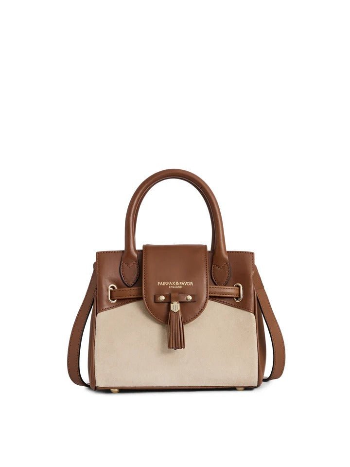 Young Ideas & Henmores - Mini Windsor Handbag - Tan/Stone Leather - OS
